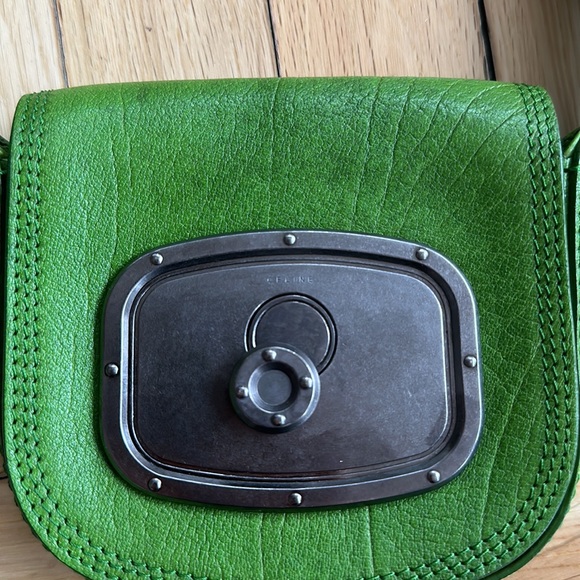 CELINE Crossbody Green Mini Bag Leather Stud - Picture 3 of 6